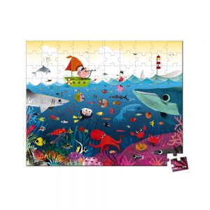 round-suitcase-puzzle-underwater-world-100-pieces