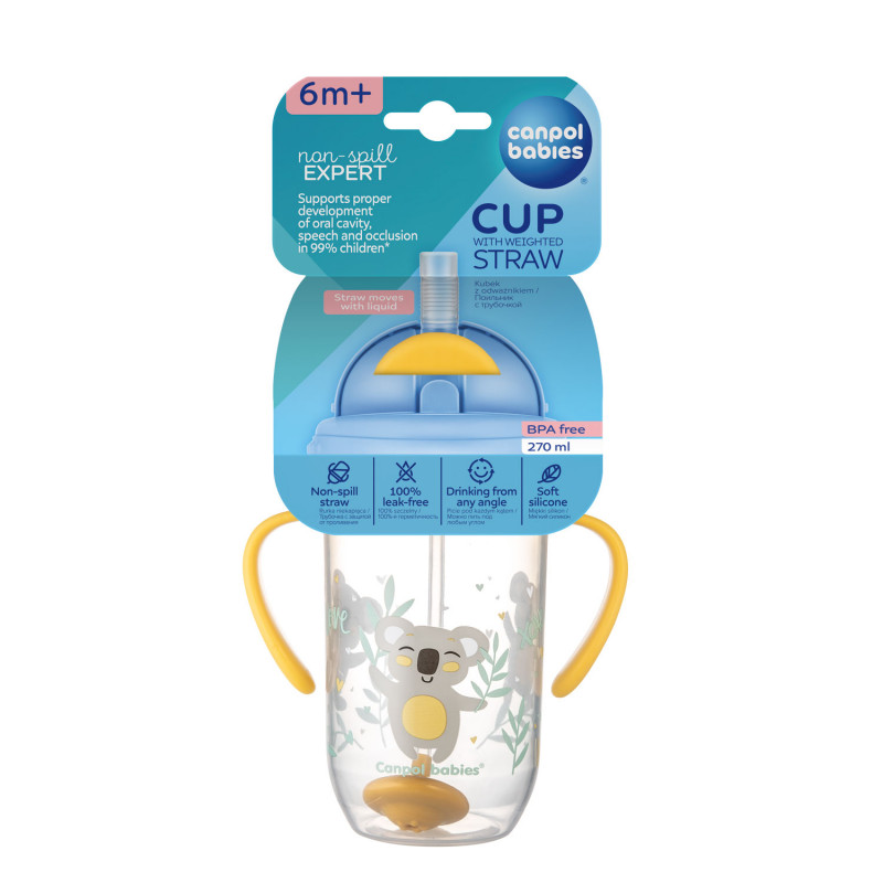 canpol-babies-netecuci-hrncek-so-slamkou-so-zavazim-270ml-6m-exotic-animals-zlty (3)